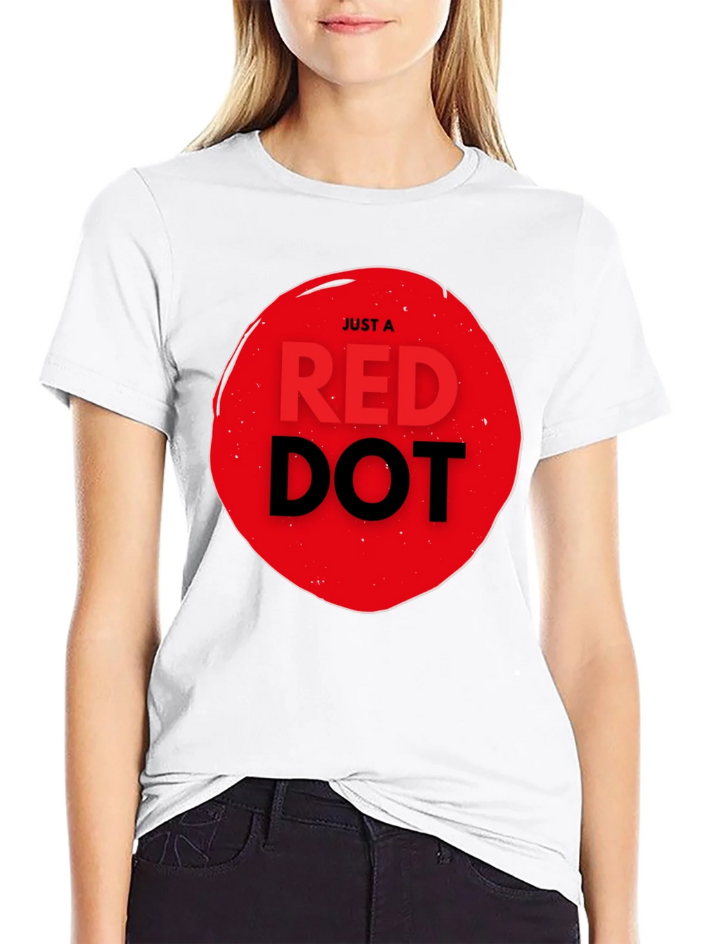 Just a Red Dot Graphic Tee - Trendy Casual T-Shirt product image 8