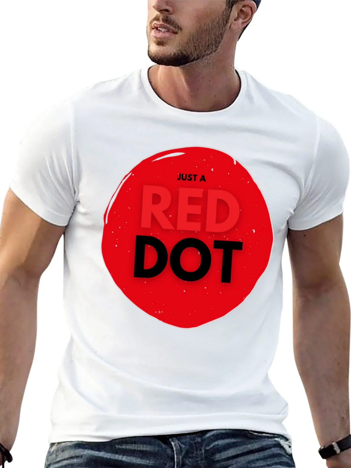 Just a Red Dot Graphic Tee - Trendy Casual T-Shirt product image 12