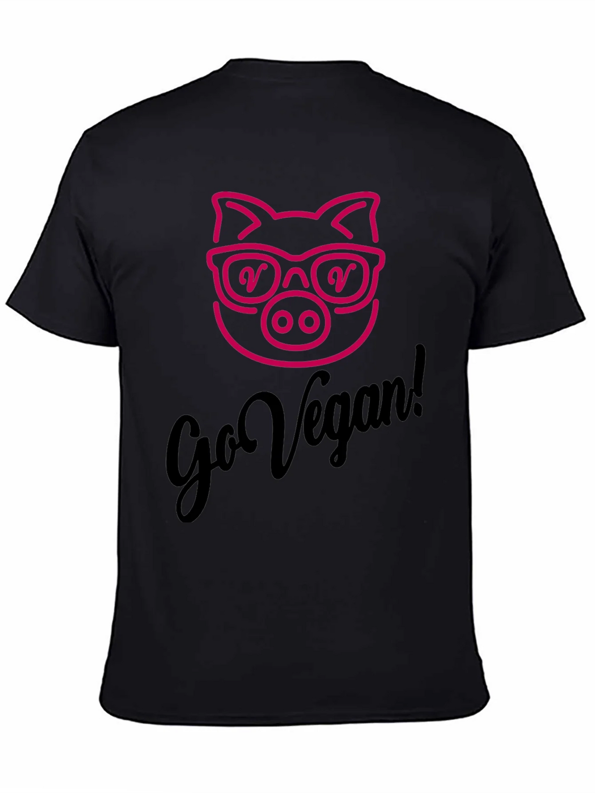 Go Vegan Pig Graphic Tee - Unisex Soft Cotton product image 4