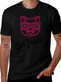 Go Vegan Pig Graphic Tee - Unisex Soft Cotton product image 1