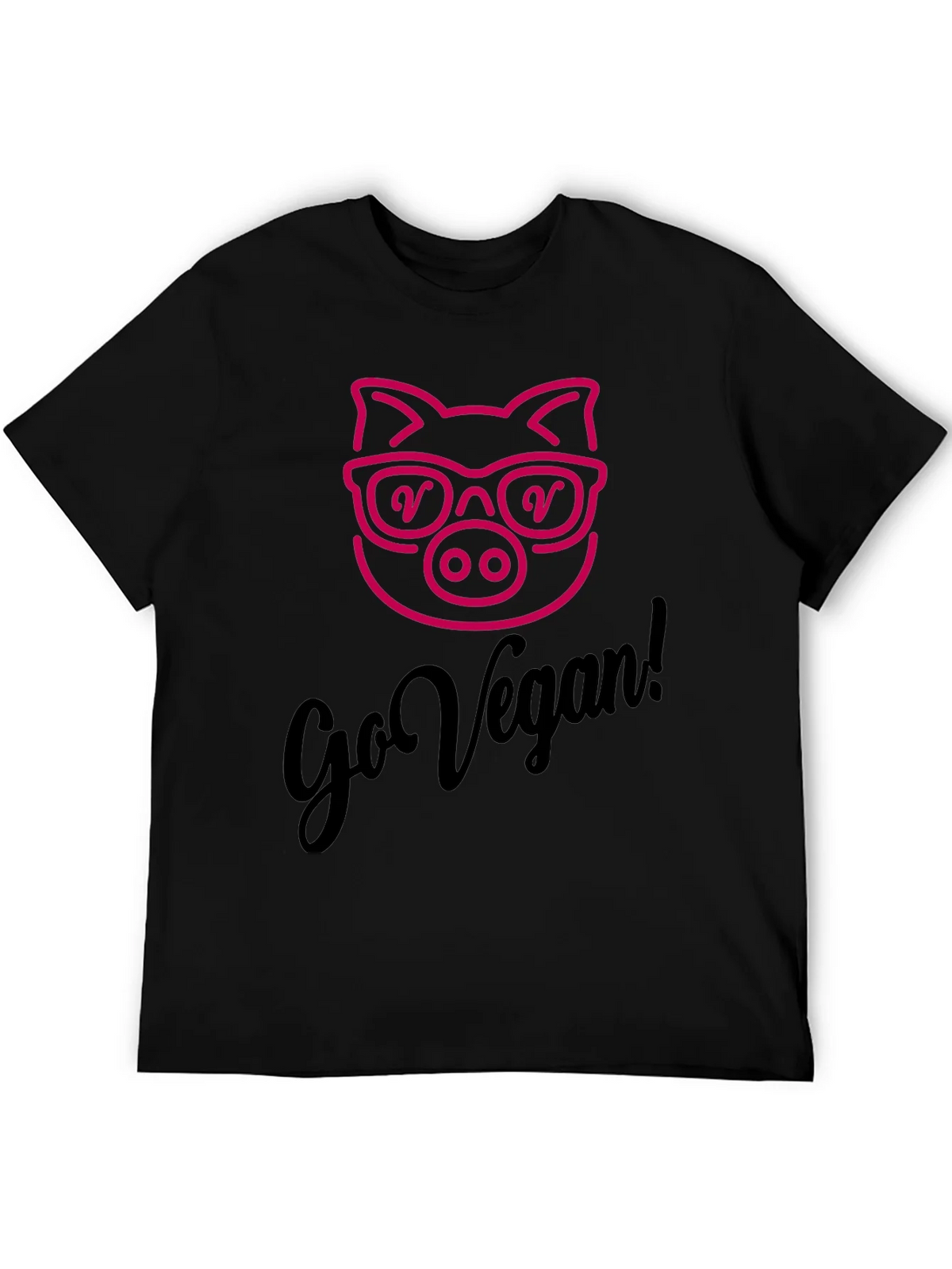 Go Vegan Pig Graphic Tee - Unisex Soft Cotton product image 5