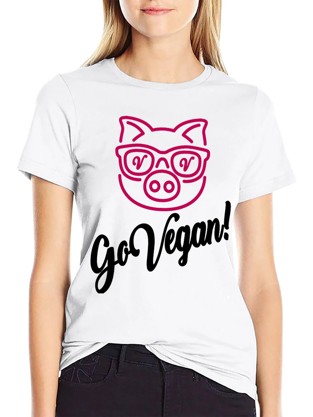 Go Vegan Pig Graphic Tee - Unisex Soft Cotton product image 8