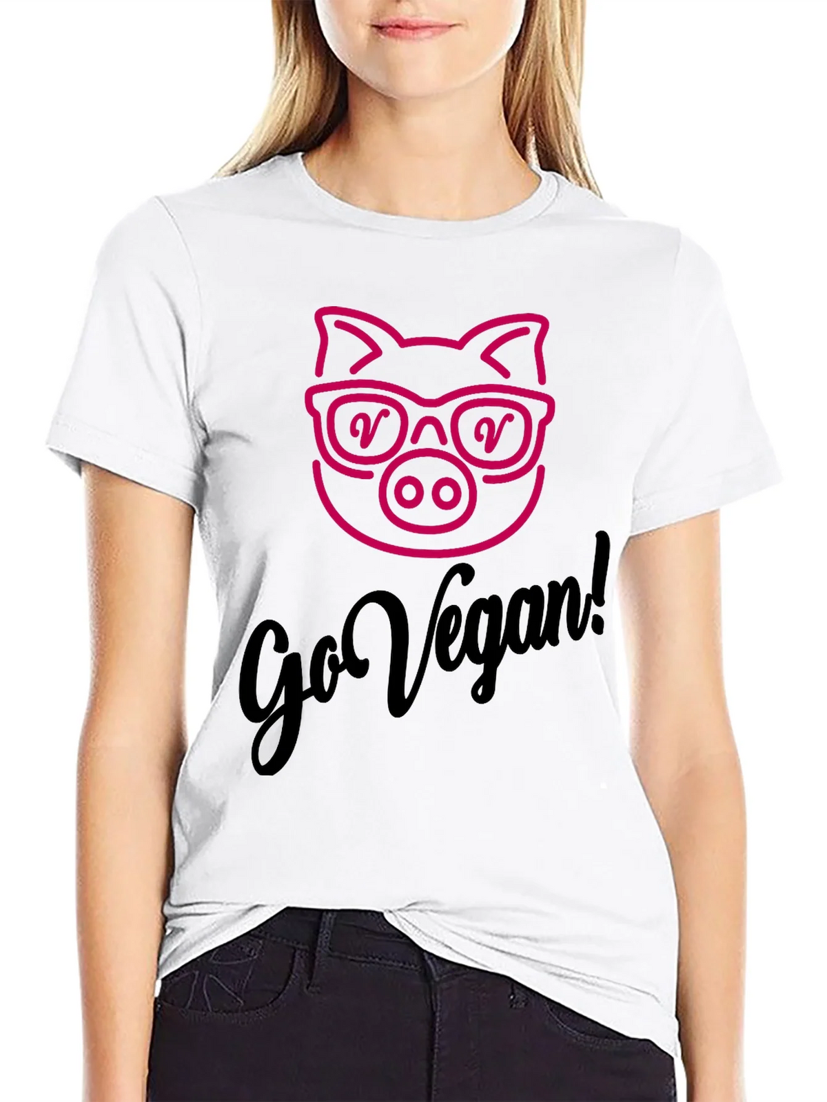 Go Vegan Pig Graphic Tee - Unisex Soft Cotton product image 8