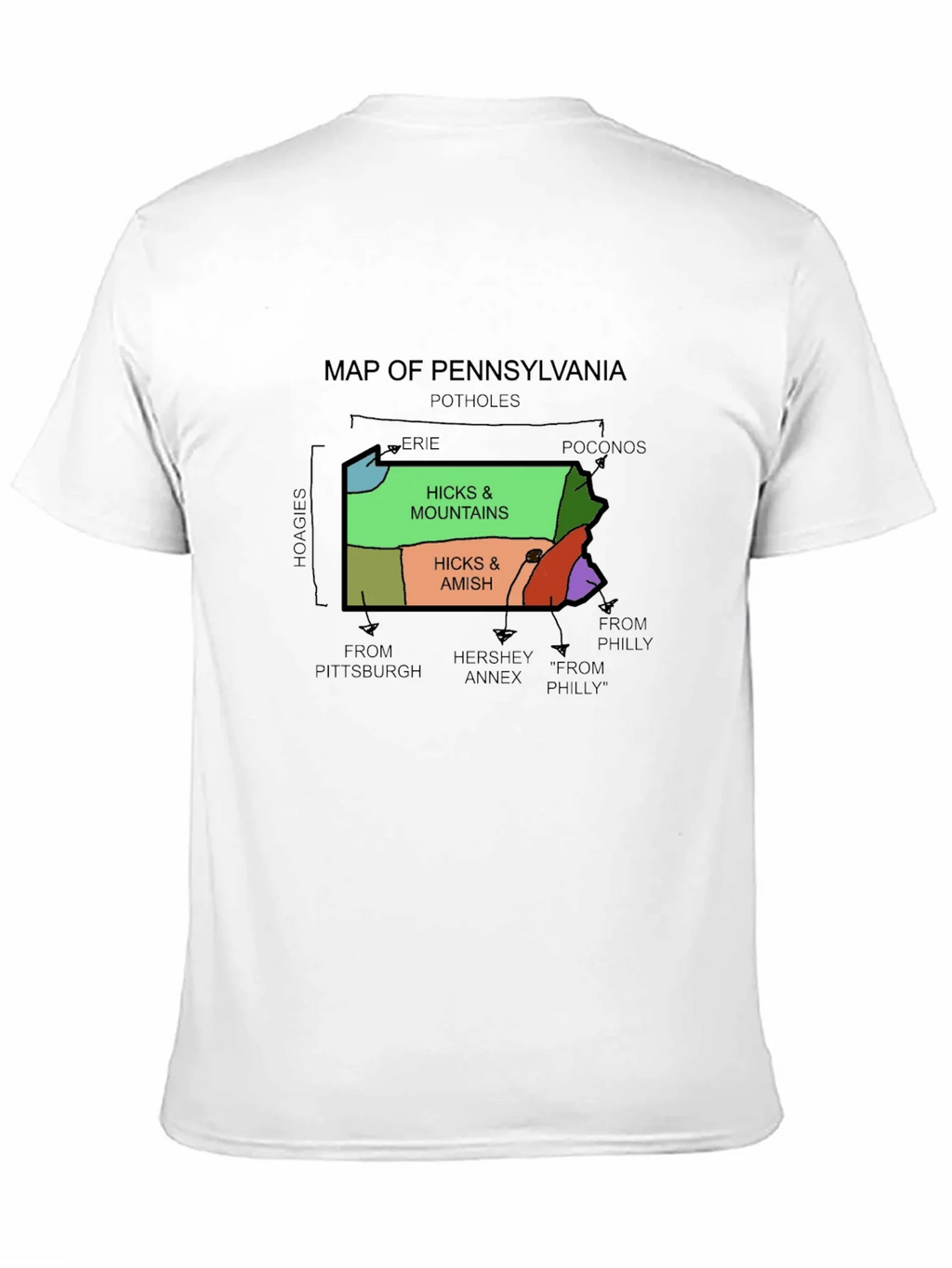 Pennsylvania Map Graphic T-Shirt product image 10