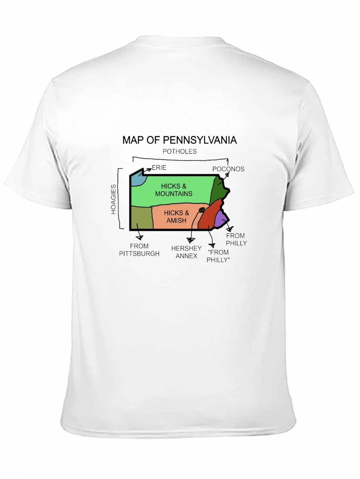 Pennsylvania Map Graphic T-Shirt product image 10