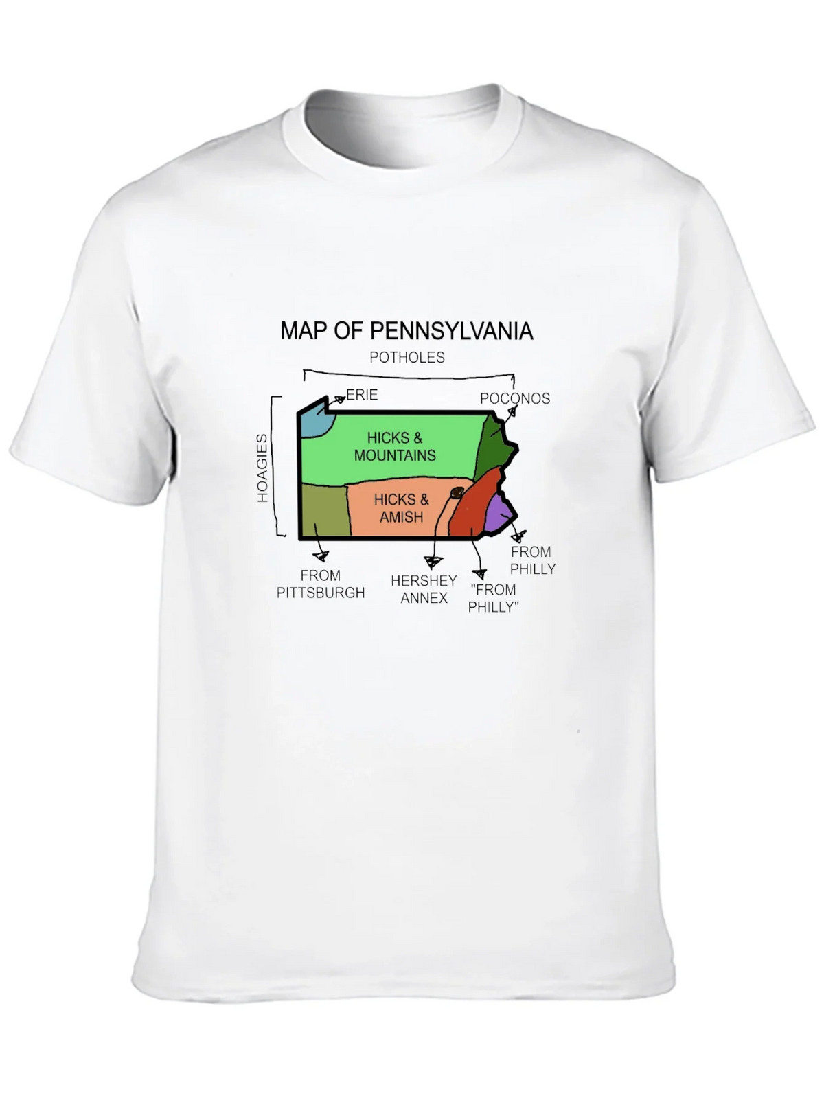 Pennsylvania Map Graphic T-Shirt product image 9