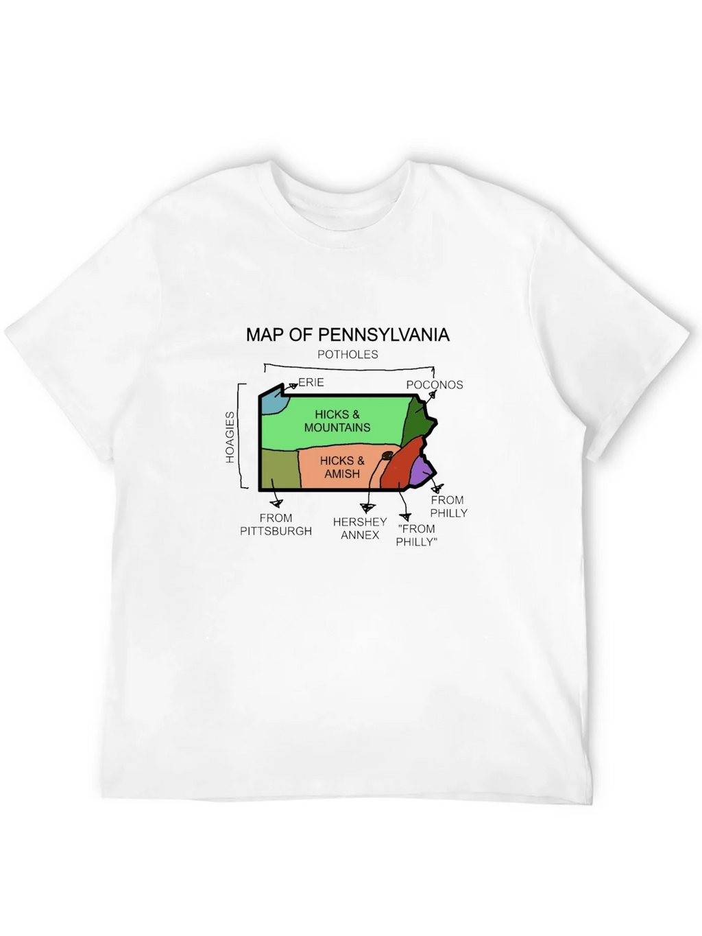 Pennsylvania Map Graphic T-Shirt product image 11