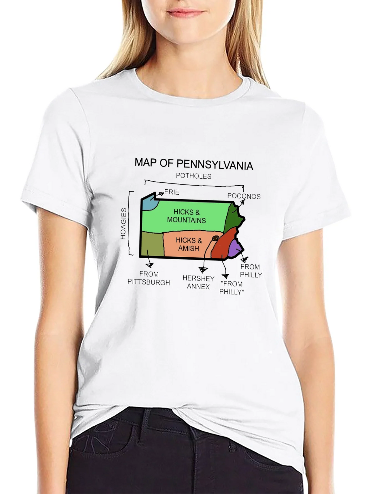 Pennsylvania Map Graphic T-Shirt product image 8