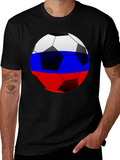 Russia Flag Soccer Ball T-Shirt product image 1