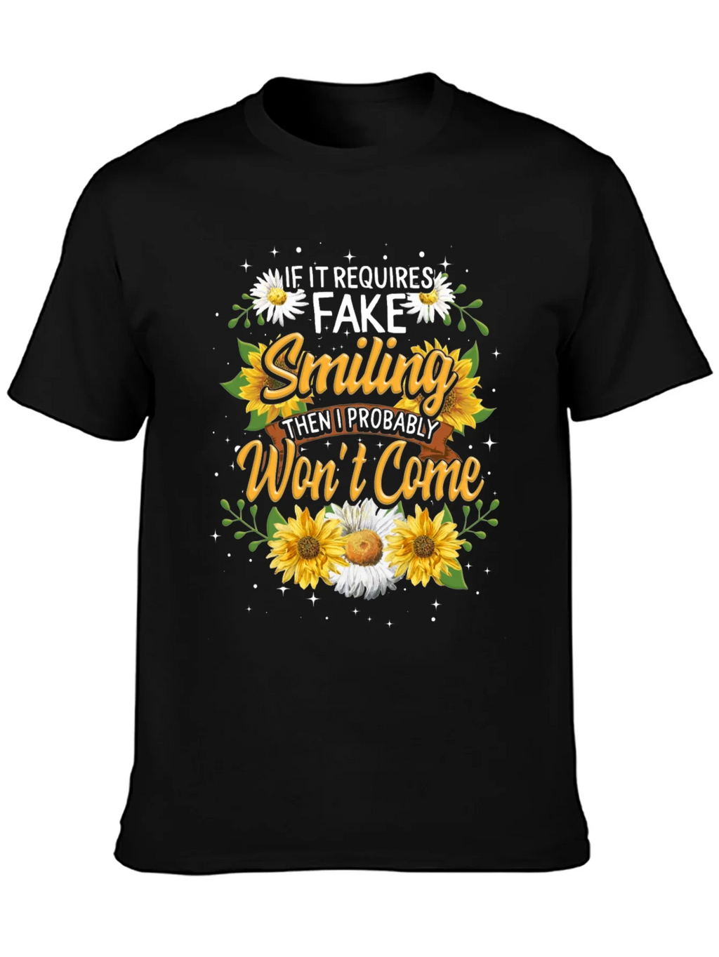 Fake Smiling T-Shirt - Floral Design product image 2