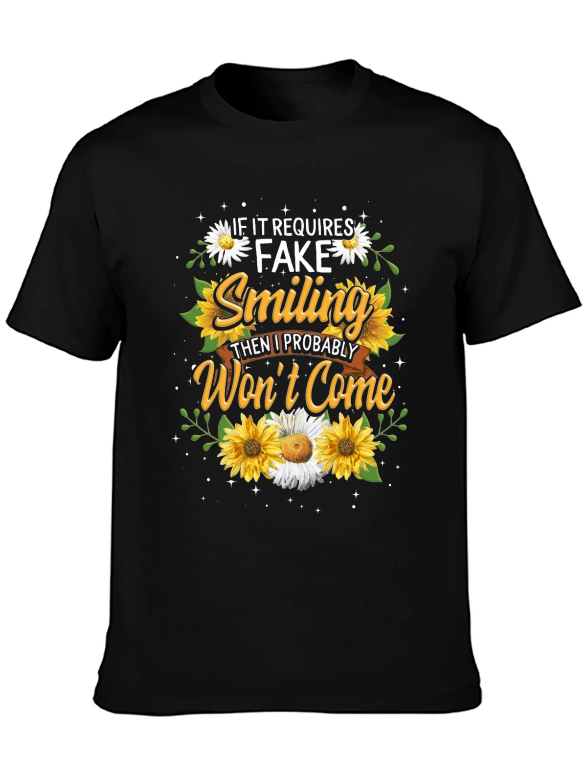 Fake Smiling T-Shirt - Floral Design product image 2