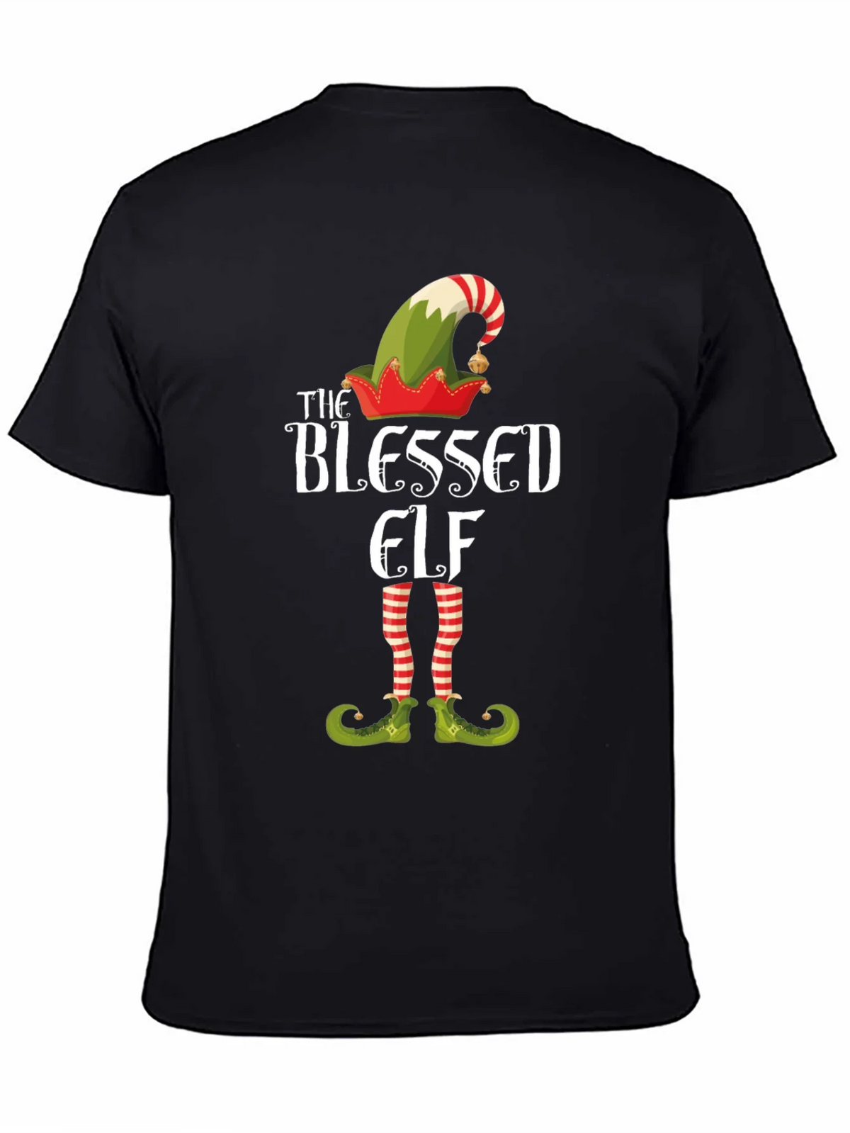 Blessed Elf Graphic T-Shirt - Festive Holiday Apparel product image 4
