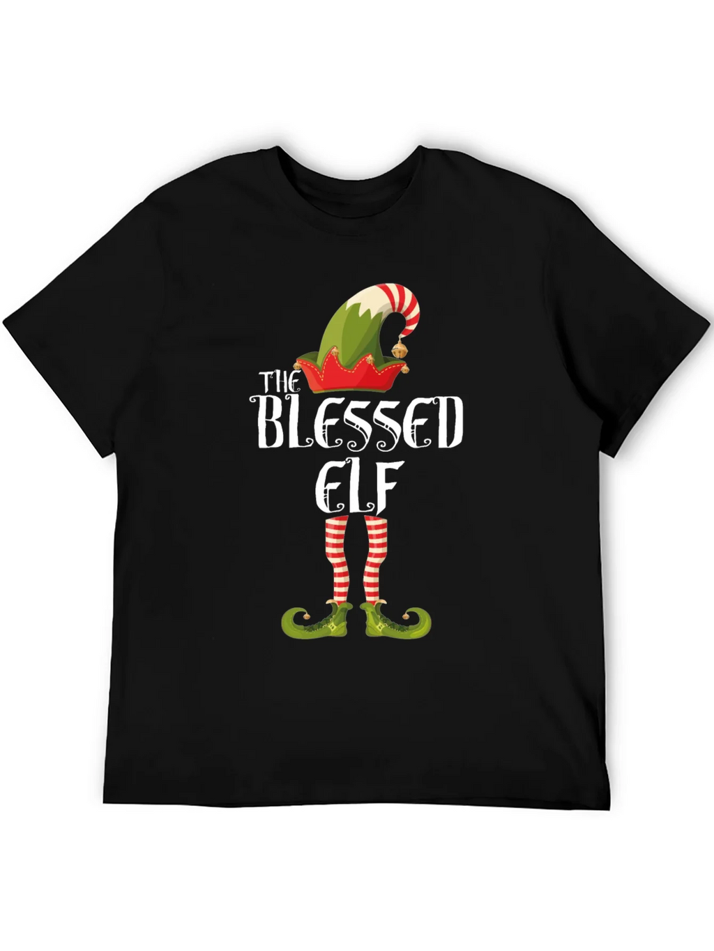 Blessed Elf Graphic T-Shirt - Festive Holiday Apparel product image 5