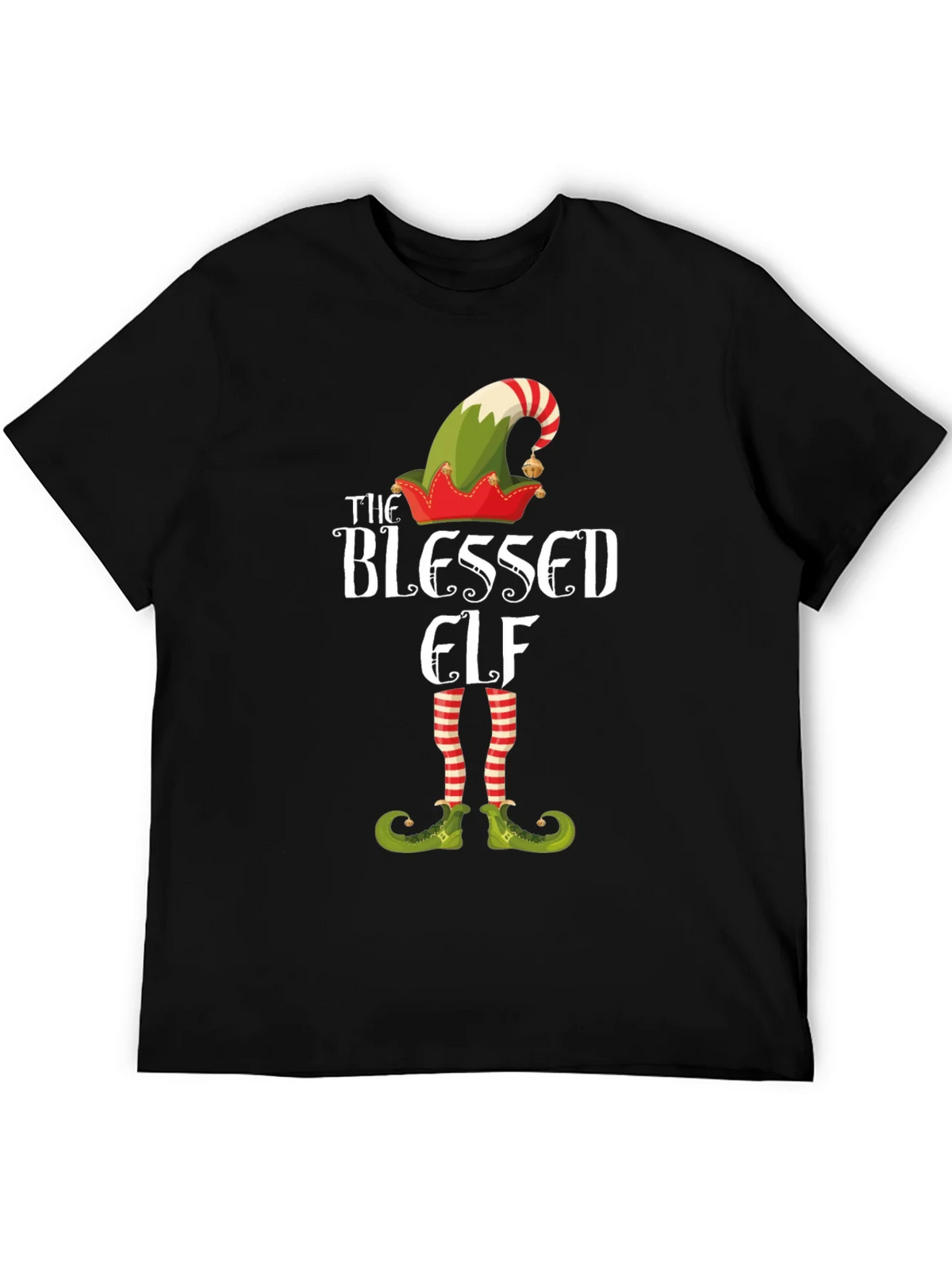 Blessed Elf Graphic T-Shirt - Festive Holiday Apparel product image 5