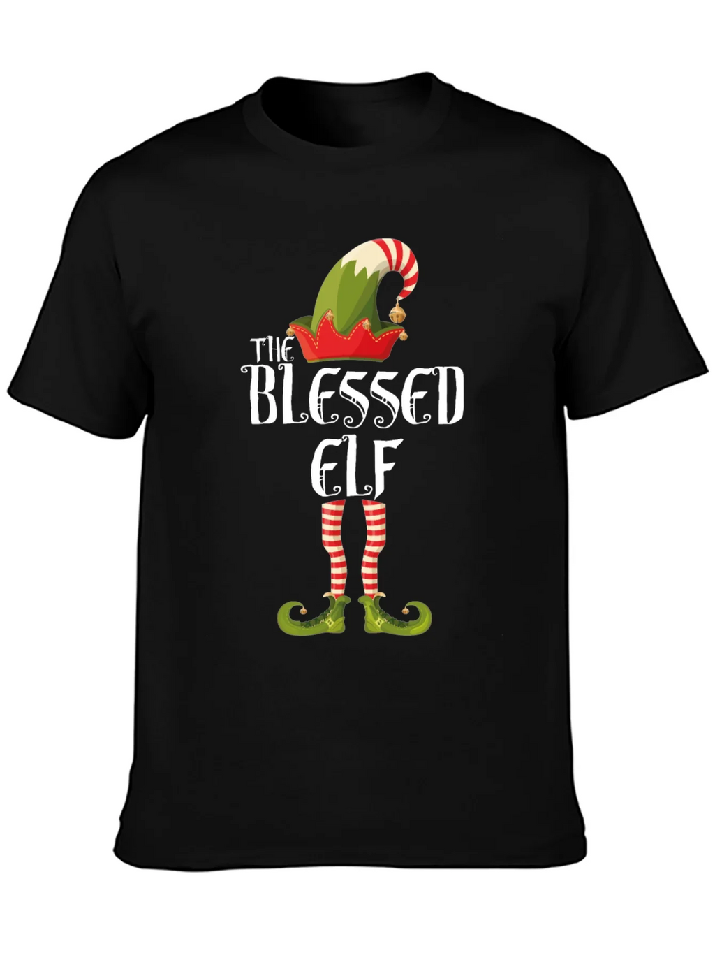 Blessed Elf Graphic T-Shirt - Festive Holiday Apparel product image 3
