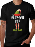 Blessed Elf Graphic T-Shirt - Festive Holiday Apparel product image 1
