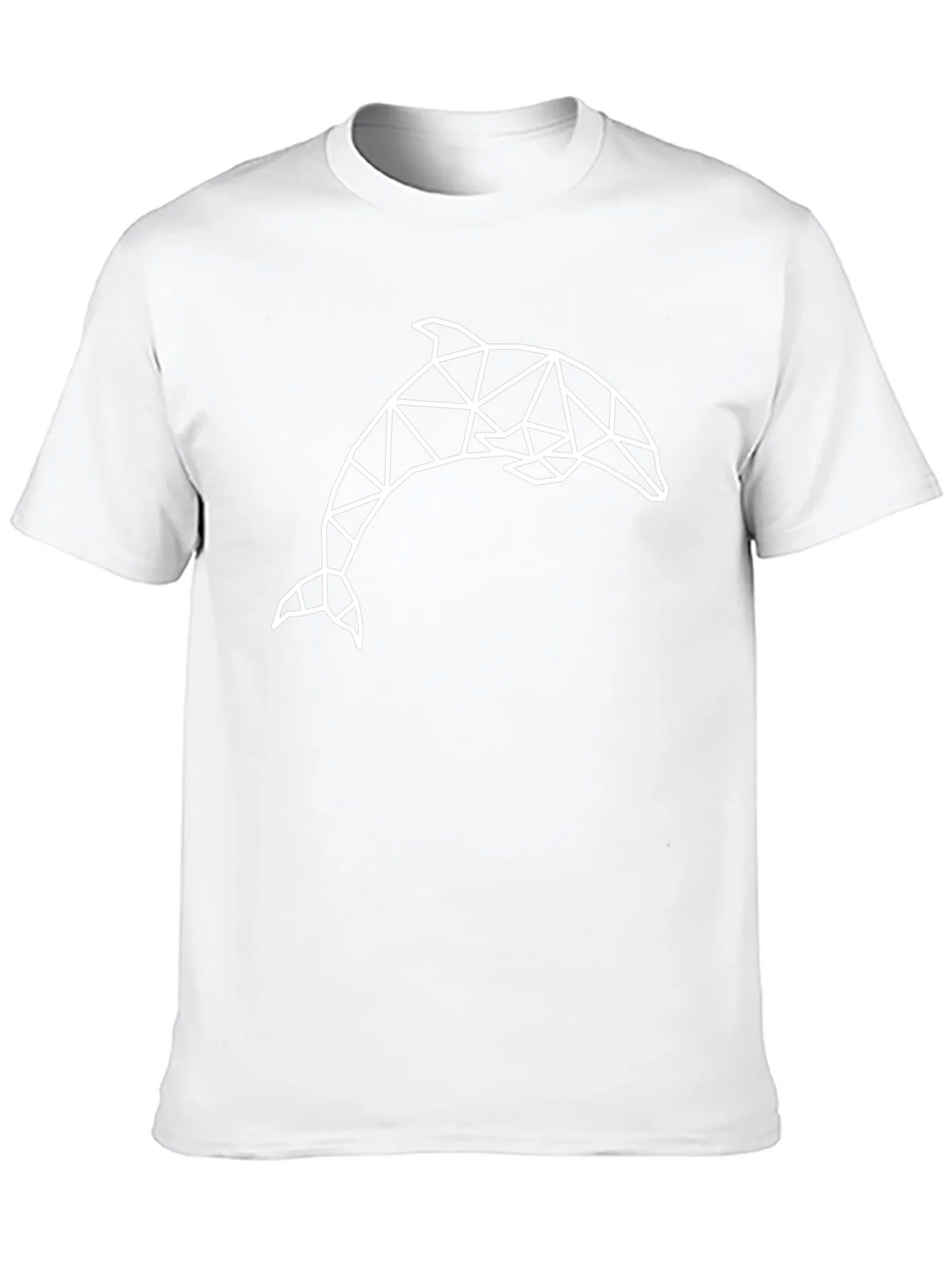 Geometric Dolphin Graphic Black Tee Shirt product image 9