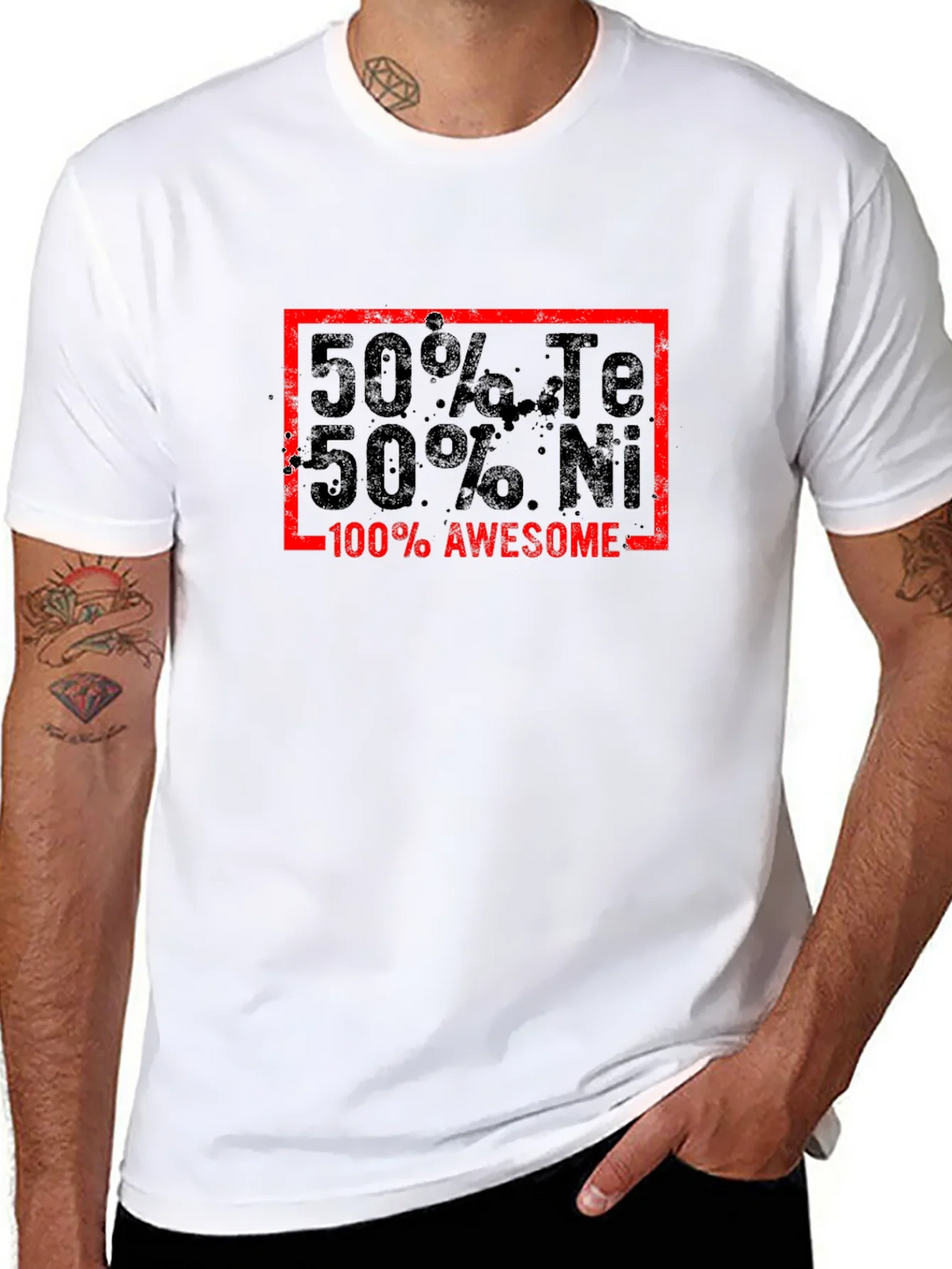 Awesome 50% Te 50% Ni Graphic T-Shirt product image 7