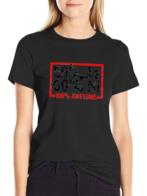 Awesome 50% Te 50% Ni Graphic T-Shirt product image 2