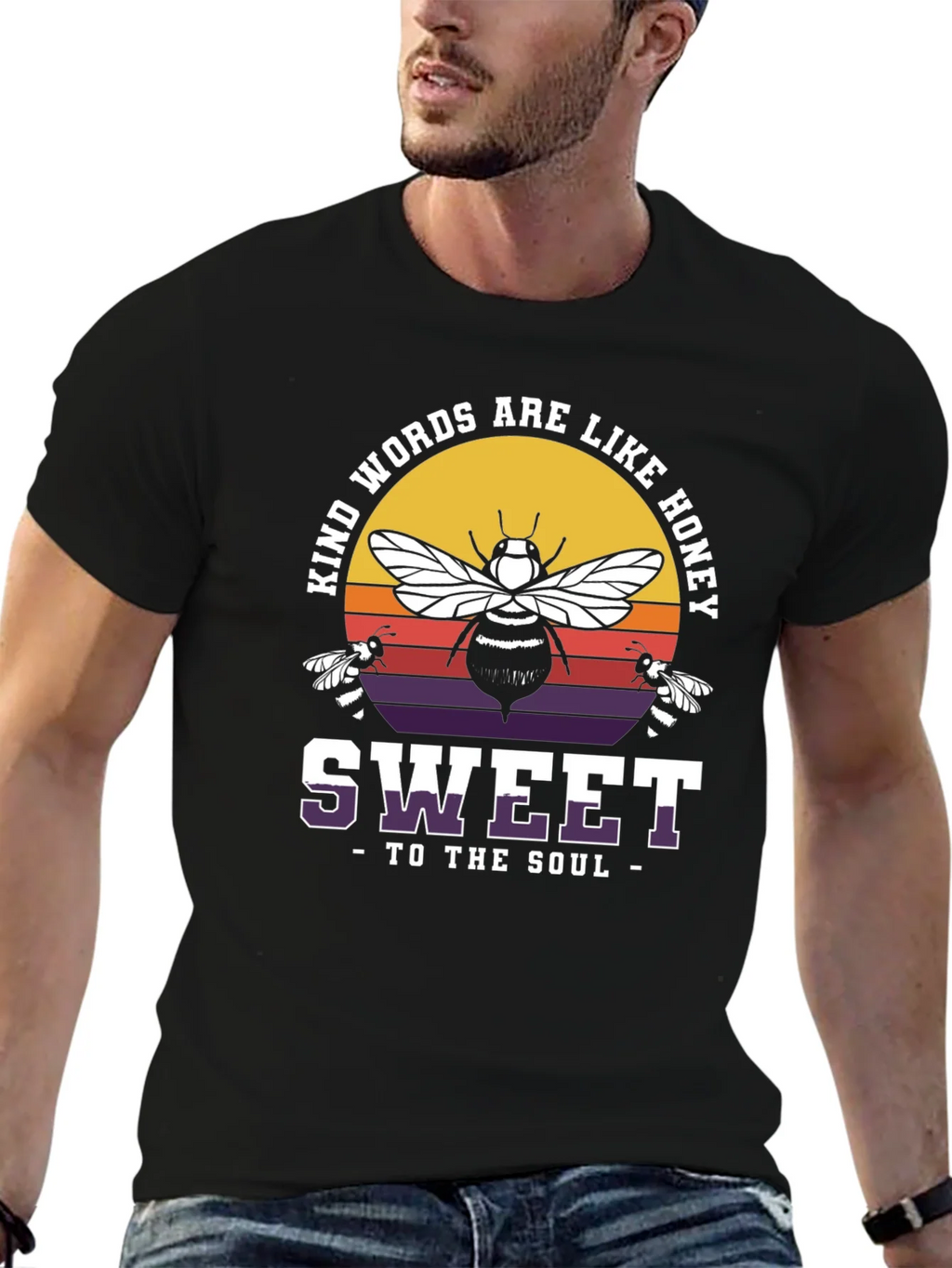 Kind Words are Like Honey Bee Graphic T-Shirt product image 6