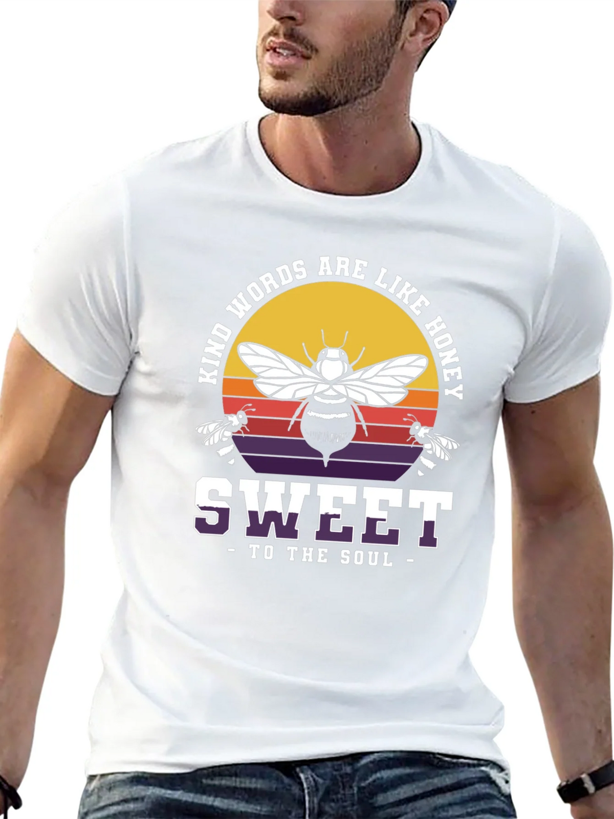 Kind Words are Like Honey Bee Graphic T-Shirt product image 12