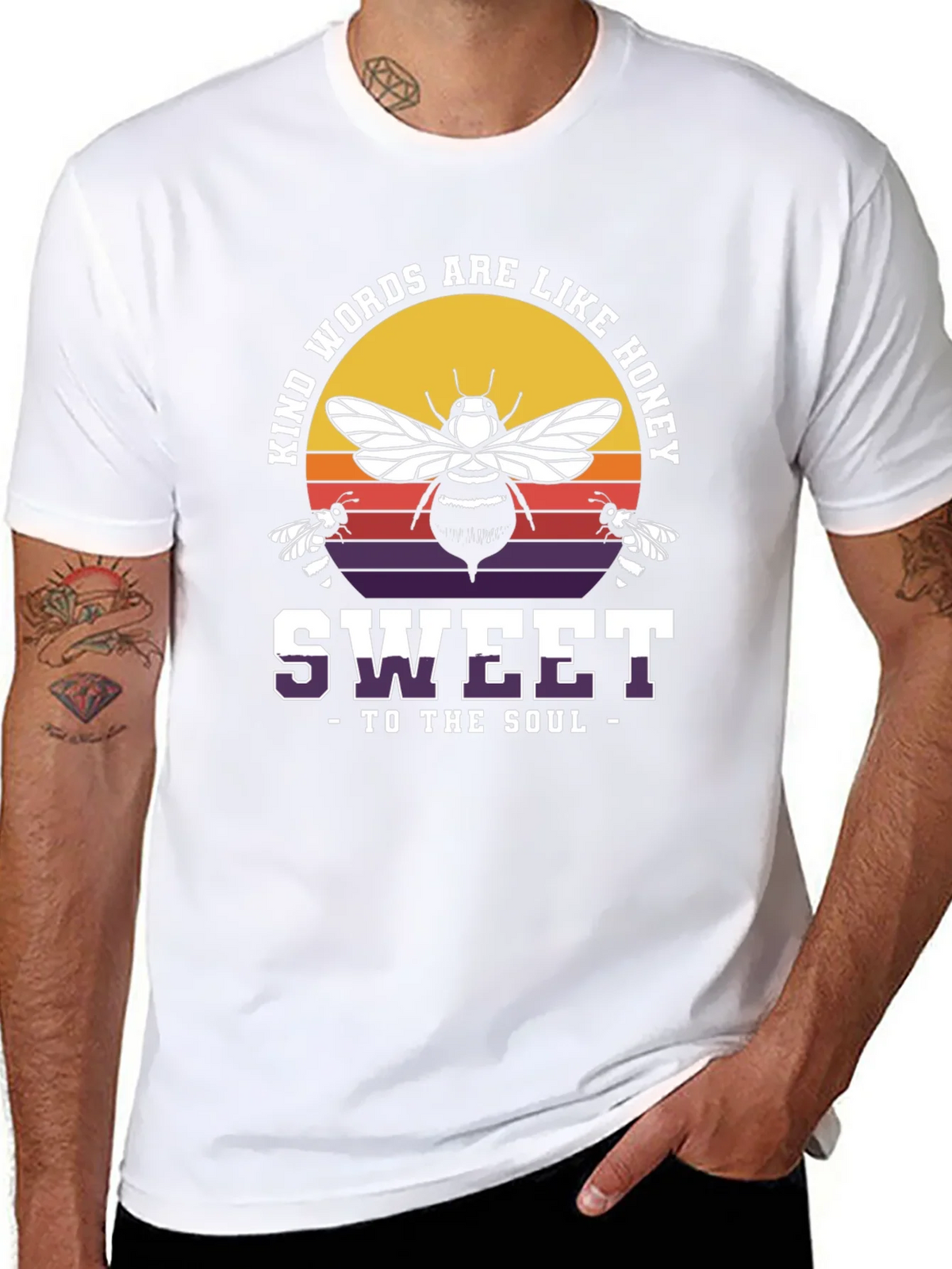 Kind Words are Like Honey Bee Graphic T-Shirt product image 7