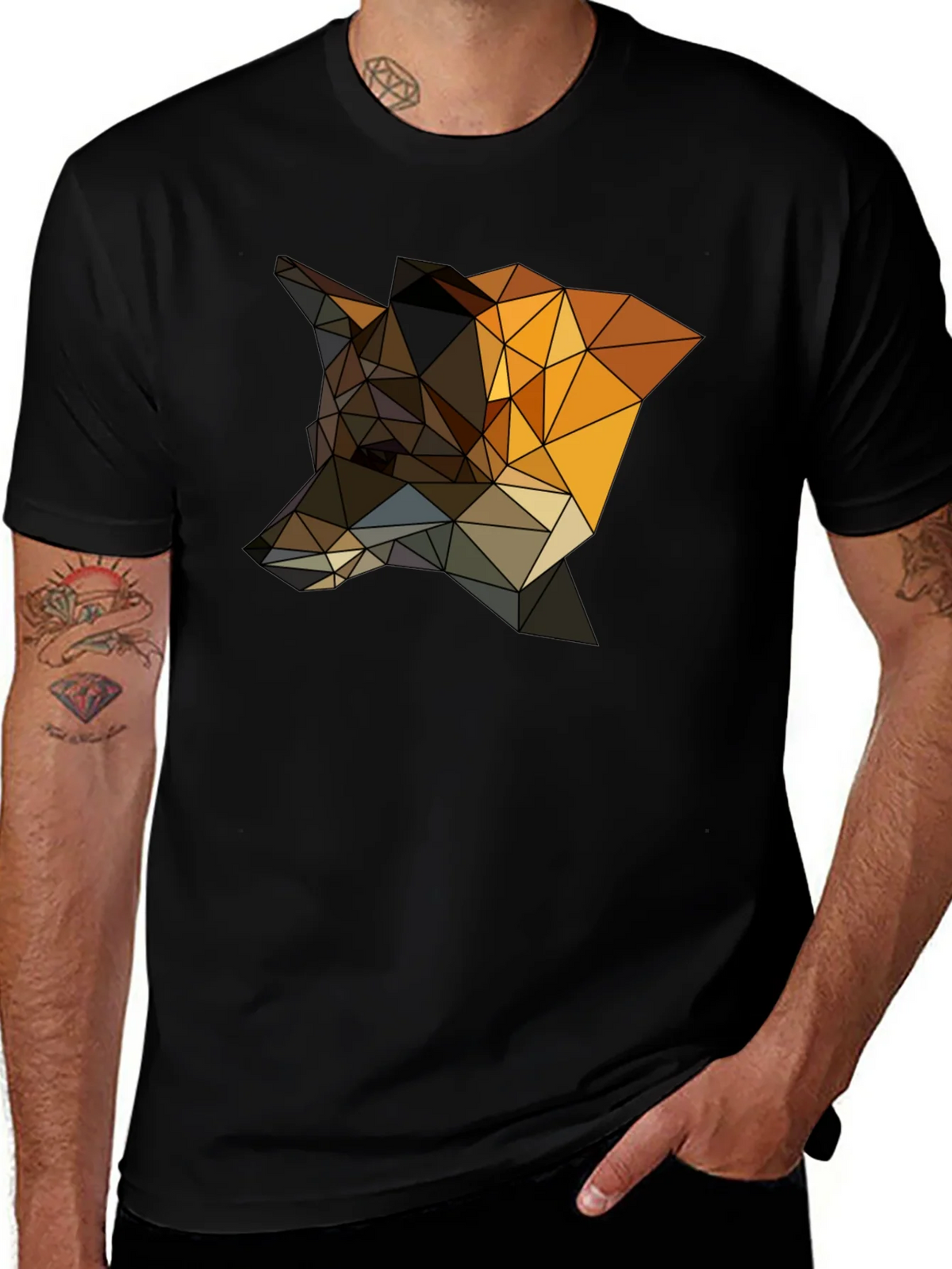 Geometric Fox T-Shirt - Stylish Animal Design product image 1