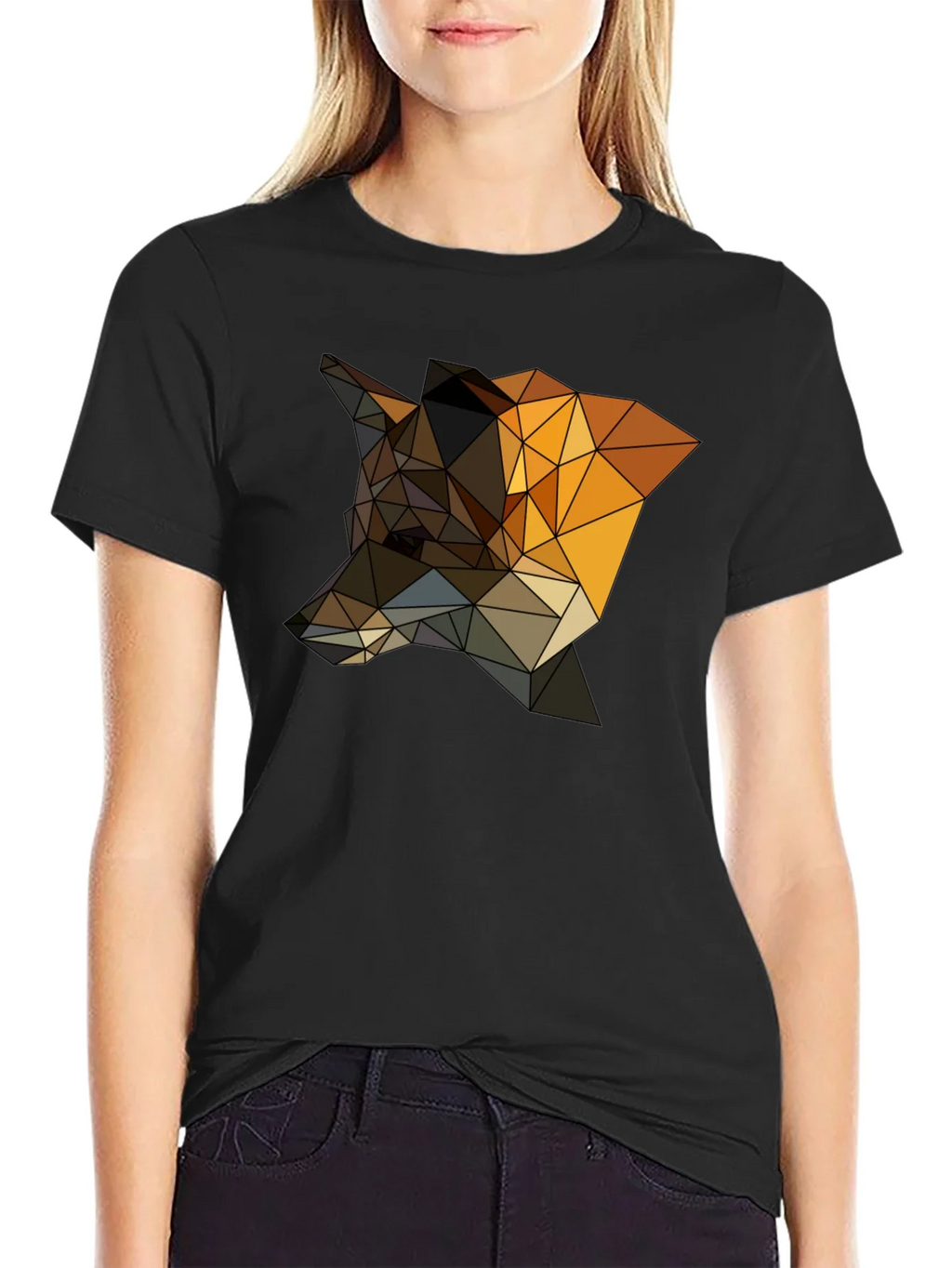 Geometric Fox T-Shirt - Stylish Animal Design product image 2