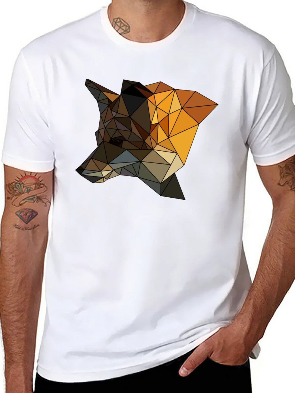 Geometric Fox T-Shirt - Stylish Animal Design product image 7