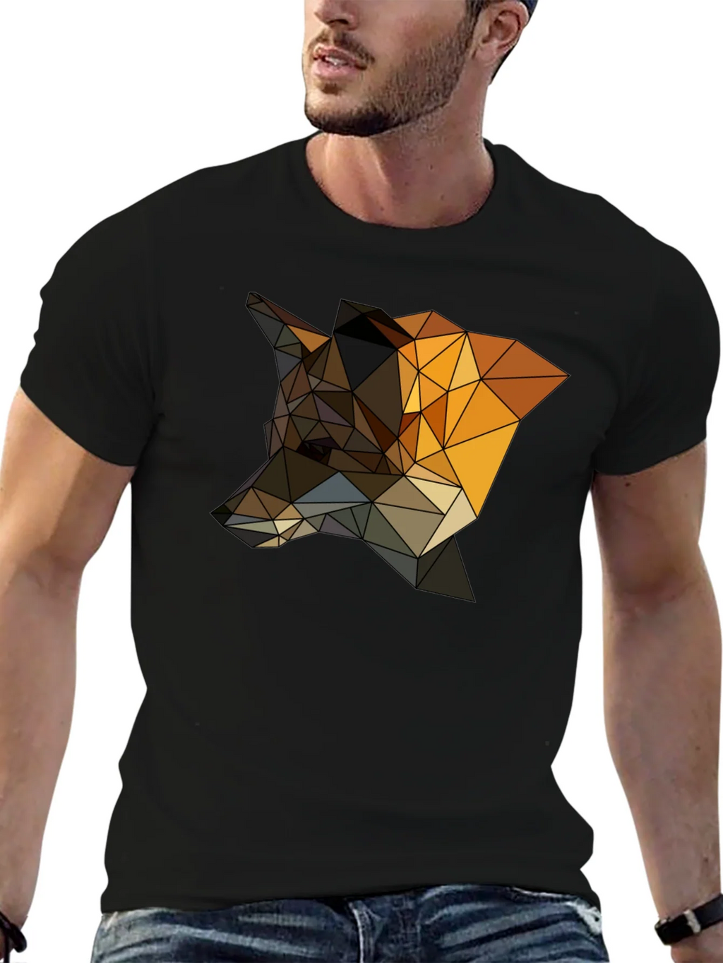 Geometric Fox T-Shirt - Stylish Animal Design product image 6