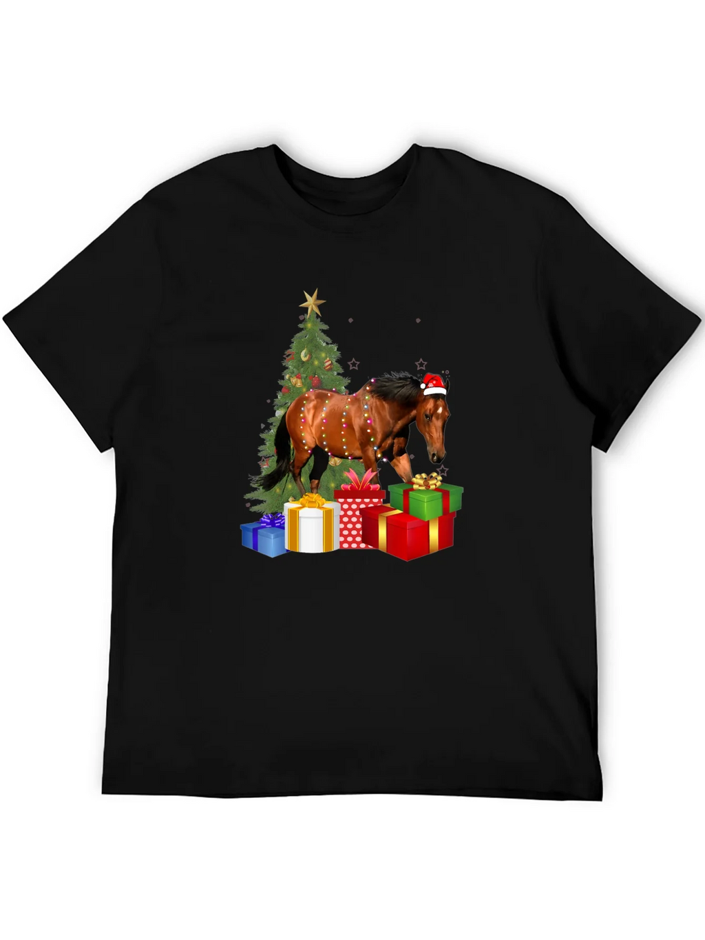 Festive Horse Christmas T-Shirt