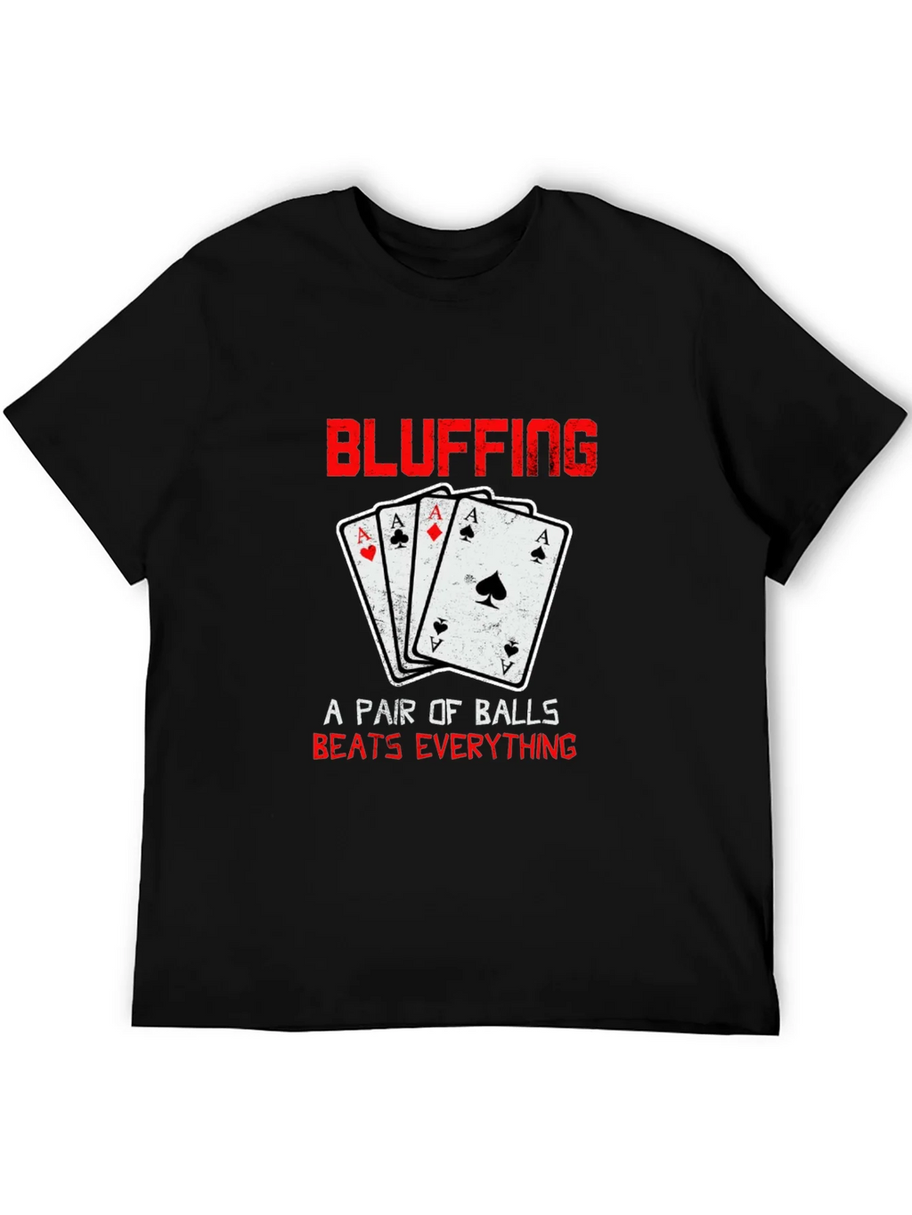 Bluffing Poker Ace Card Graphic T-Shirt product image 5