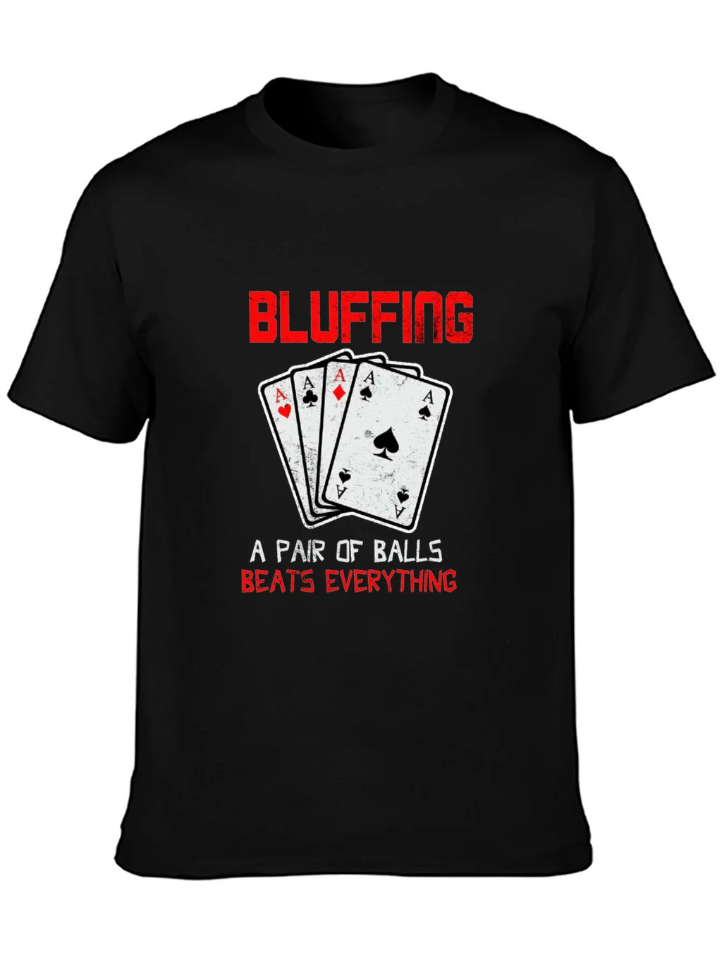 Bluffing Poker Ace Card Graphic T-Shirt product image 3