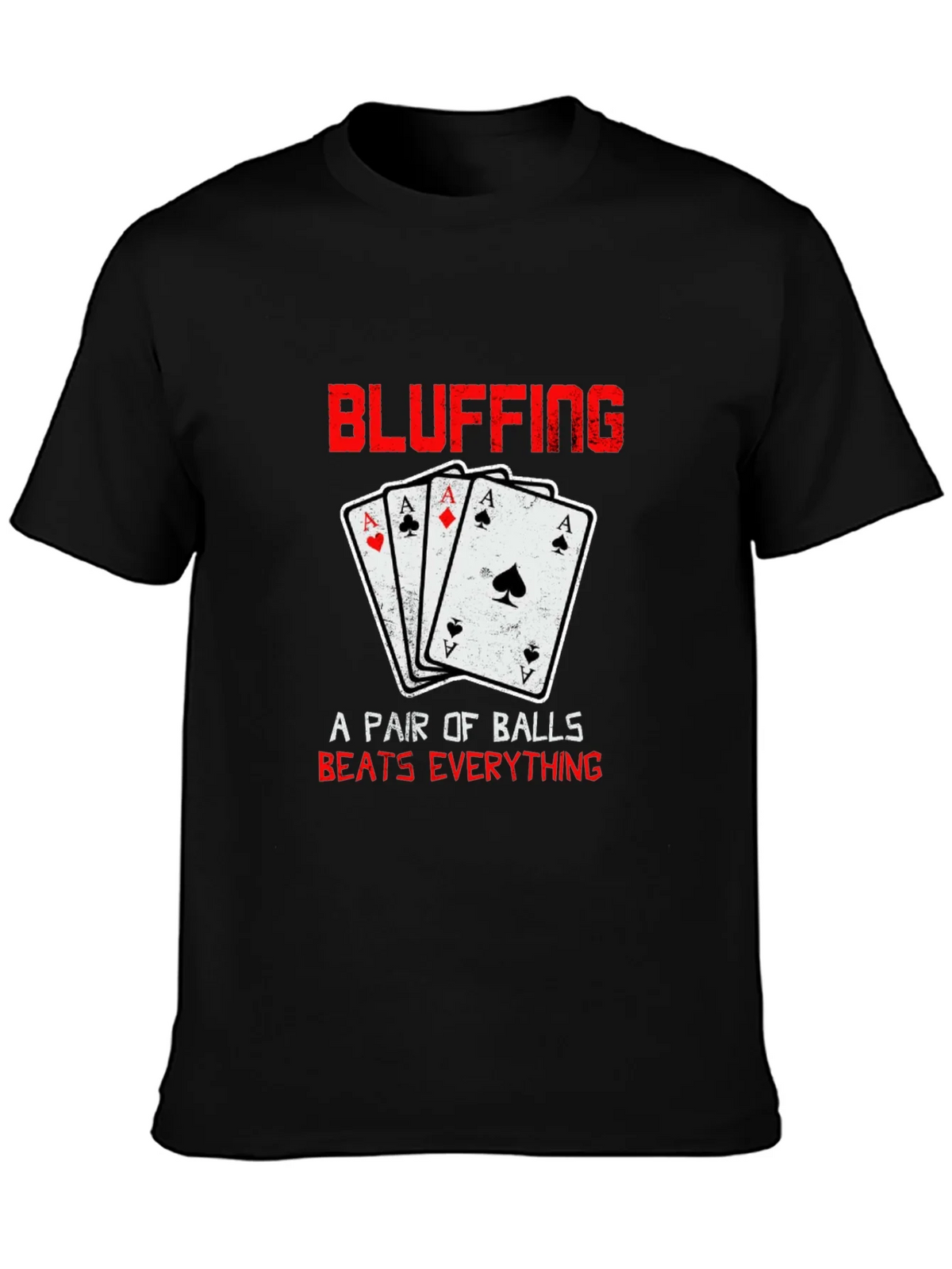 Bluffing Poker Ace Card Graphic T-Shirt product image 3
