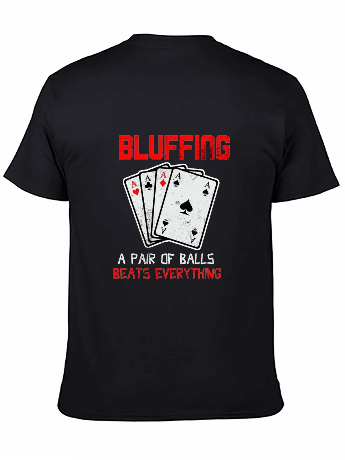 Bluffing Poker Ace Card Graphic T-Shirt product image 4