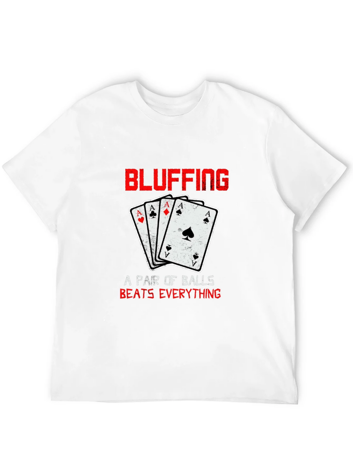 Bluffing Poker Ace Card Graphic T-Shirt product image 11
