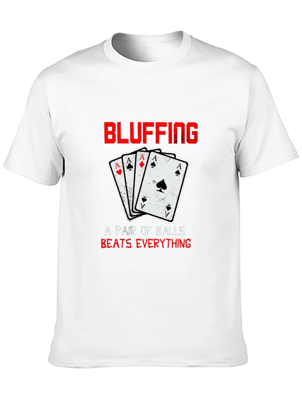 Bluffing Poker Ace Card Graphic T-Shirt product image 9