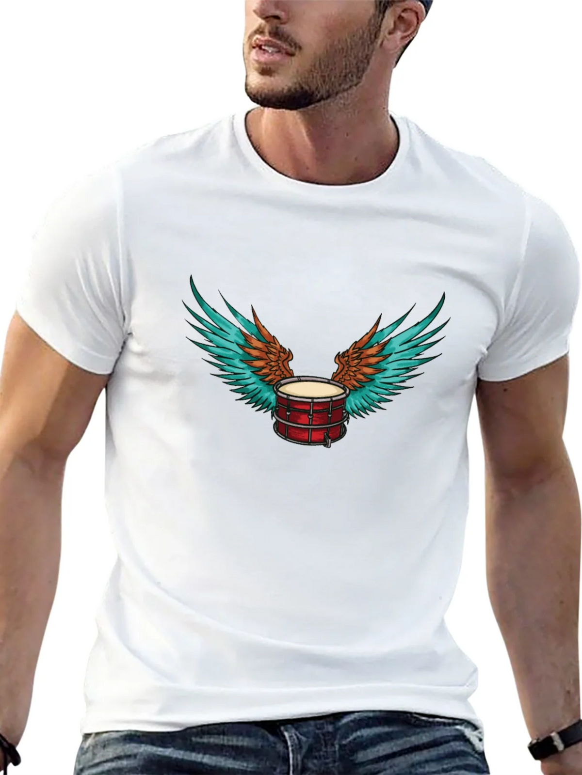 Drum with Wings Graphic Tee product image 12
