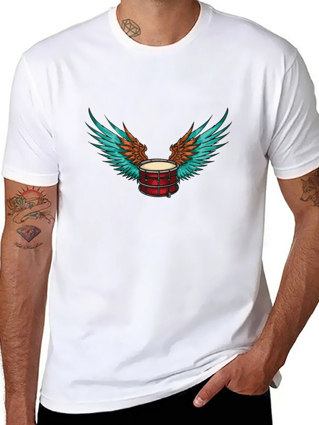 Drum with Wings Graphic Tee product image 7