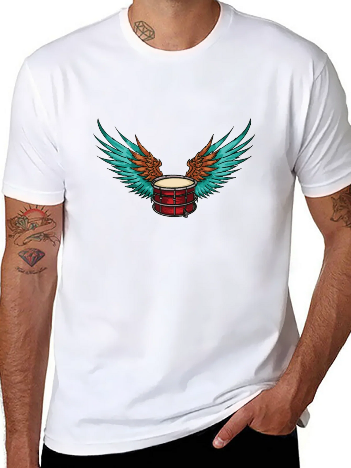 Drum with Wings Graphic Tee product image 7
