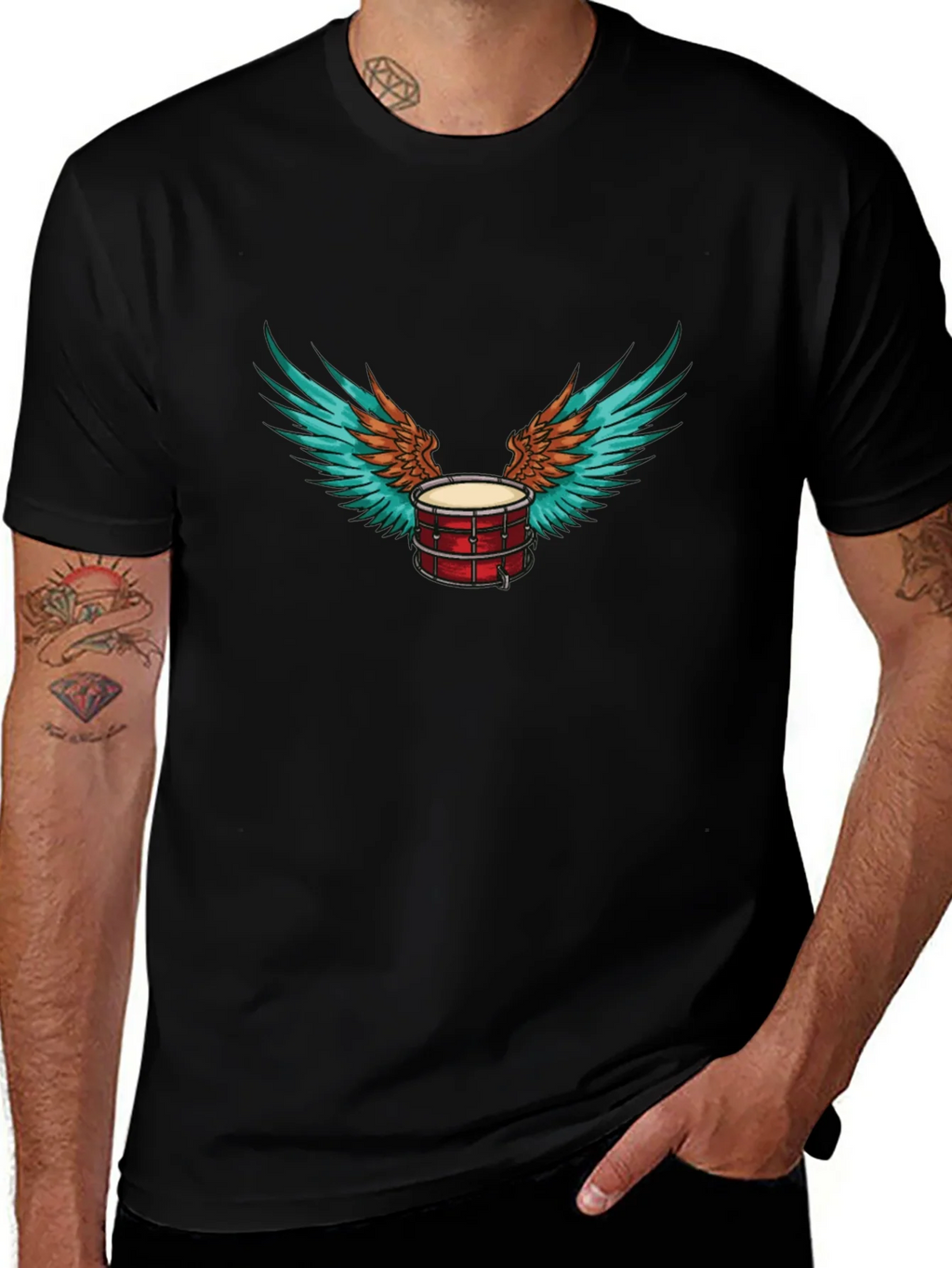 Drum with Wings Graphic Tee product image 1