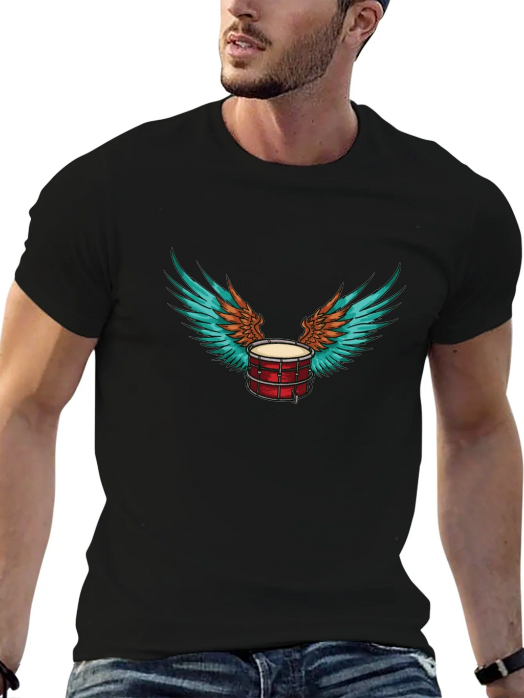 Drum with Wings Graphic Tee product image 6