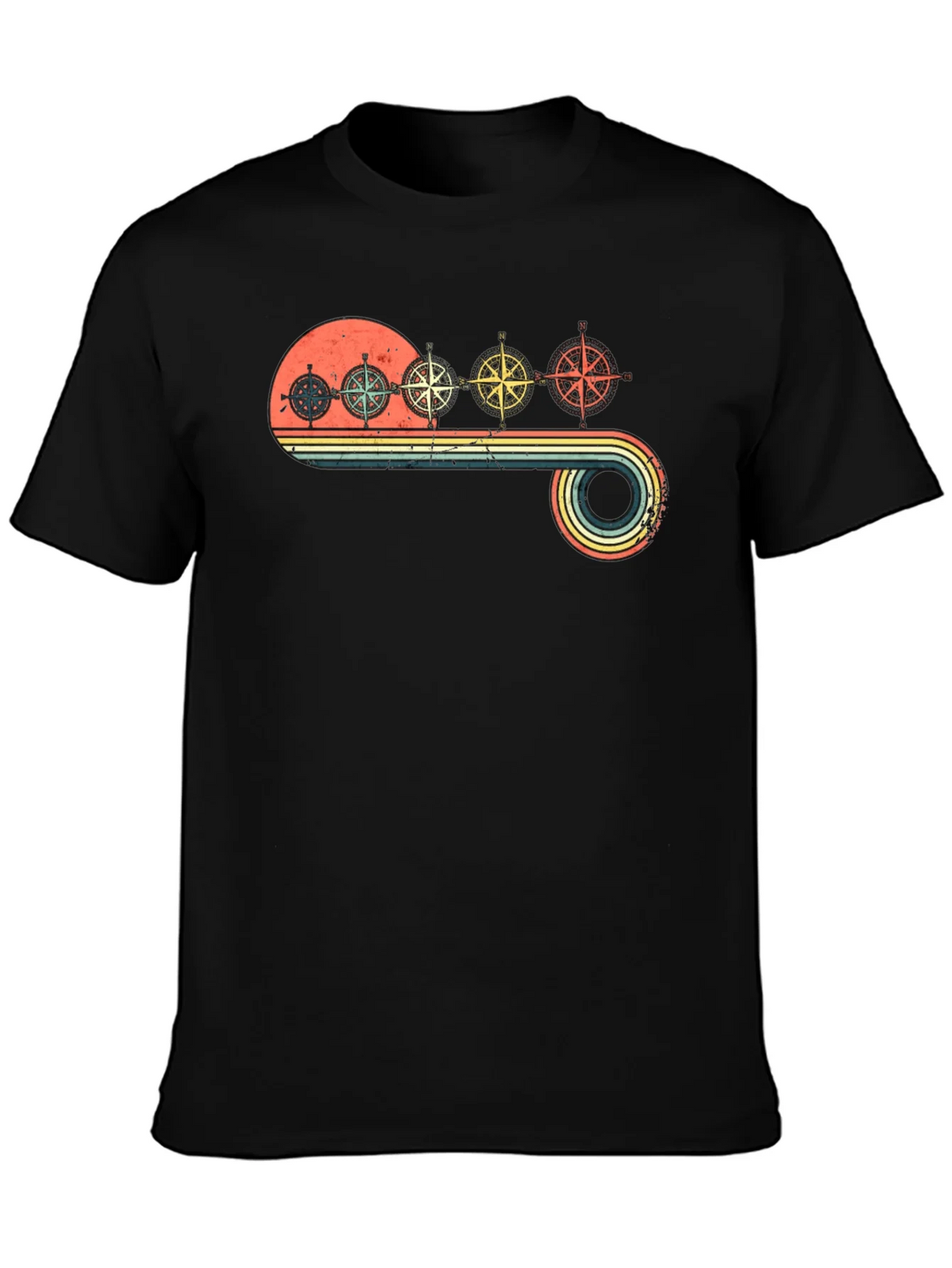 Vintage Compass T-Shirt - Retro Nautical Design product image 3