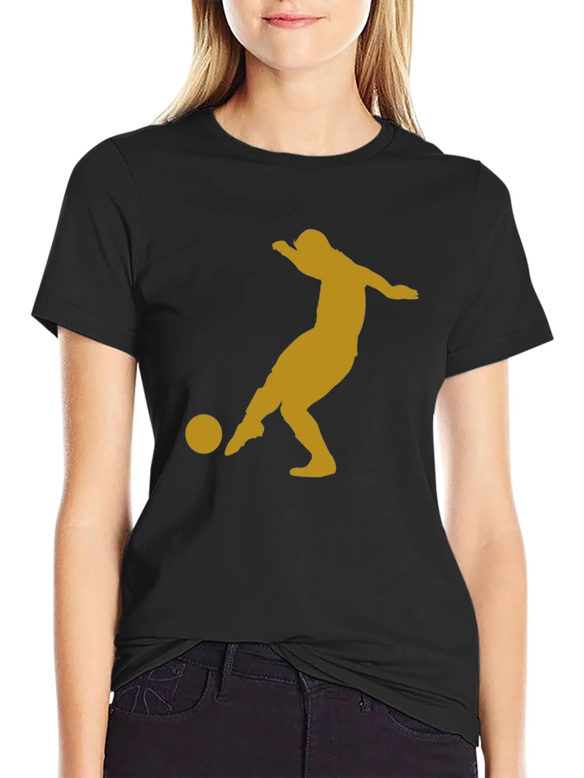 Soccer Player Graphic Tee - Black T-Shirt product image 2