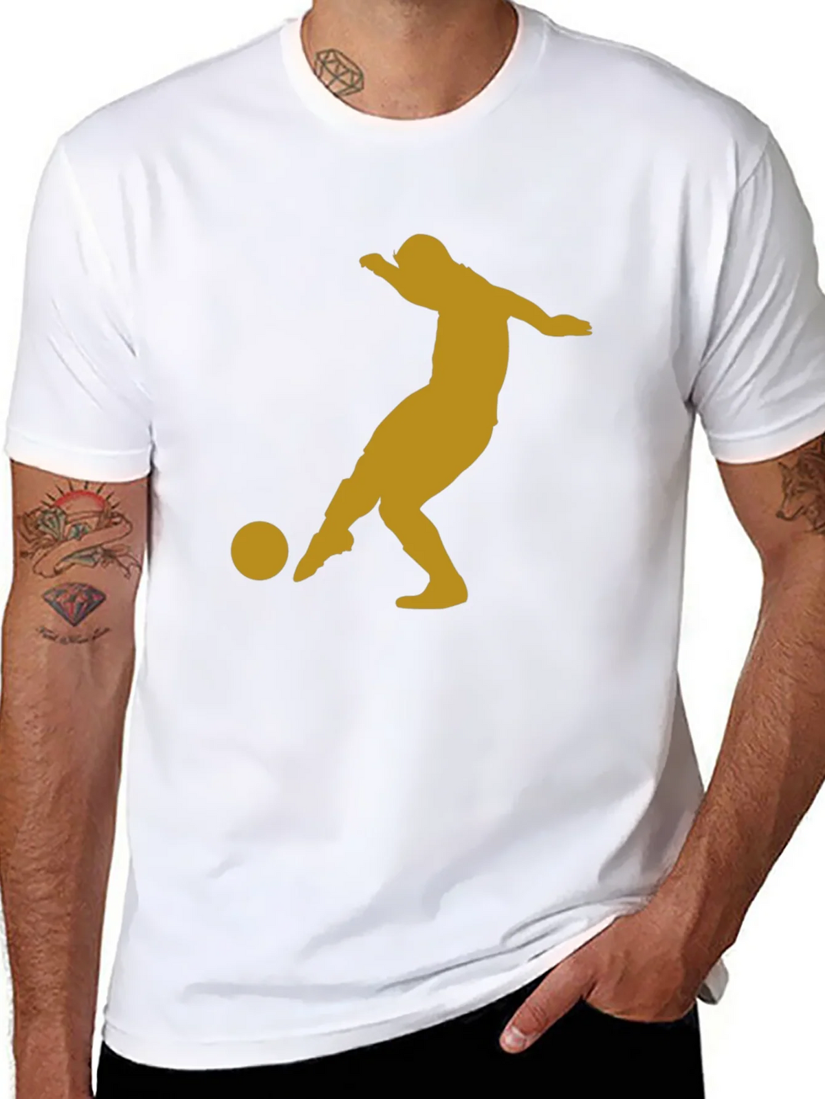 Soccer Player Graphic Tee - Black T-Shirt product image 7