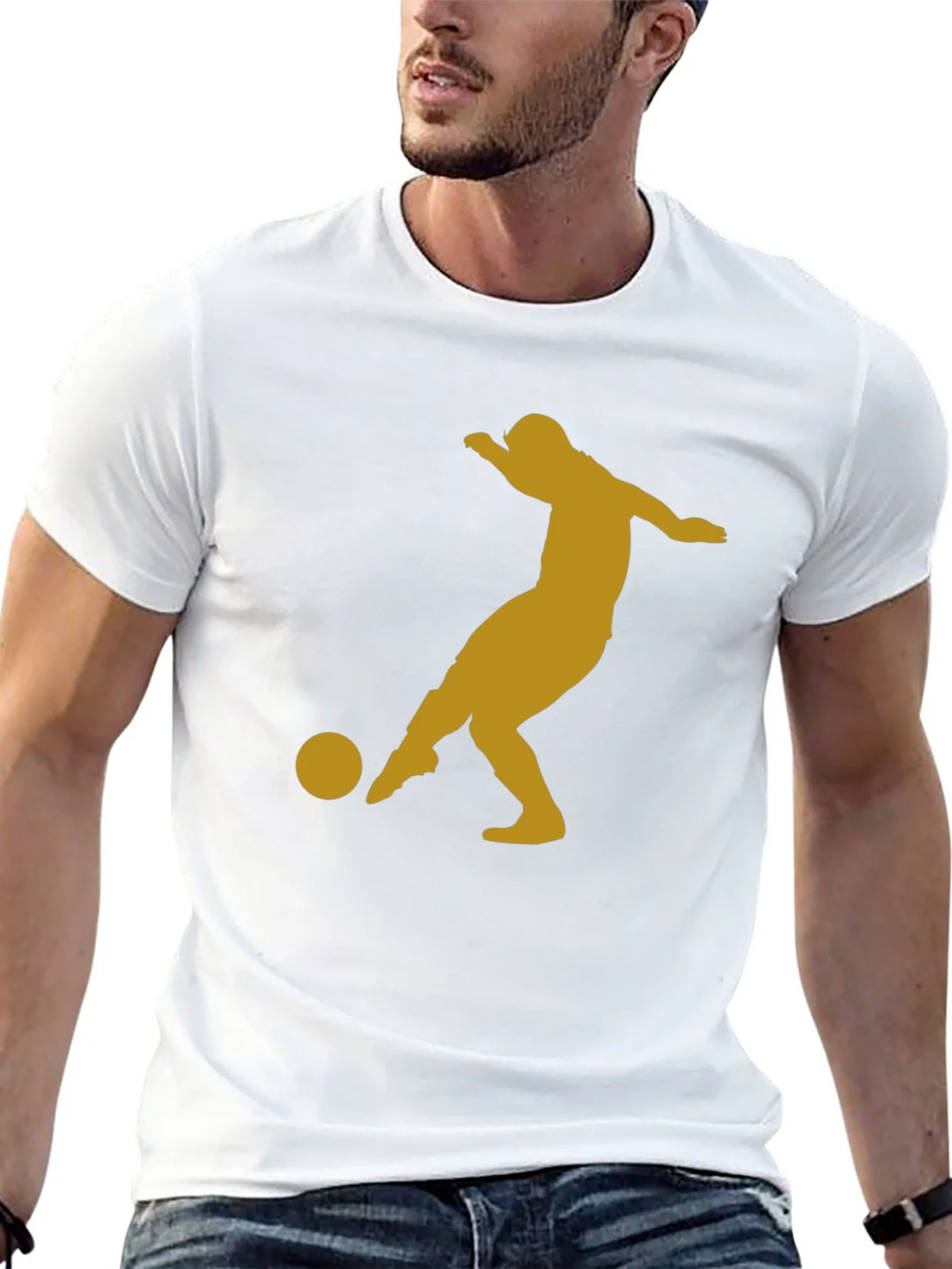Soccer Player Graphic Tee - Black T-Shirt product image 12