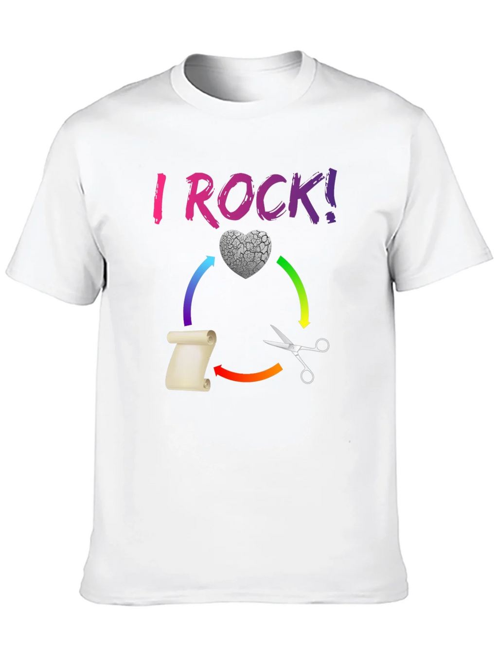 I ROCK! Paper Scissors Novelty T-Shirt product image 9