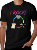 I ROCK! Paper Scissors Novelty T-Shirt product image 1