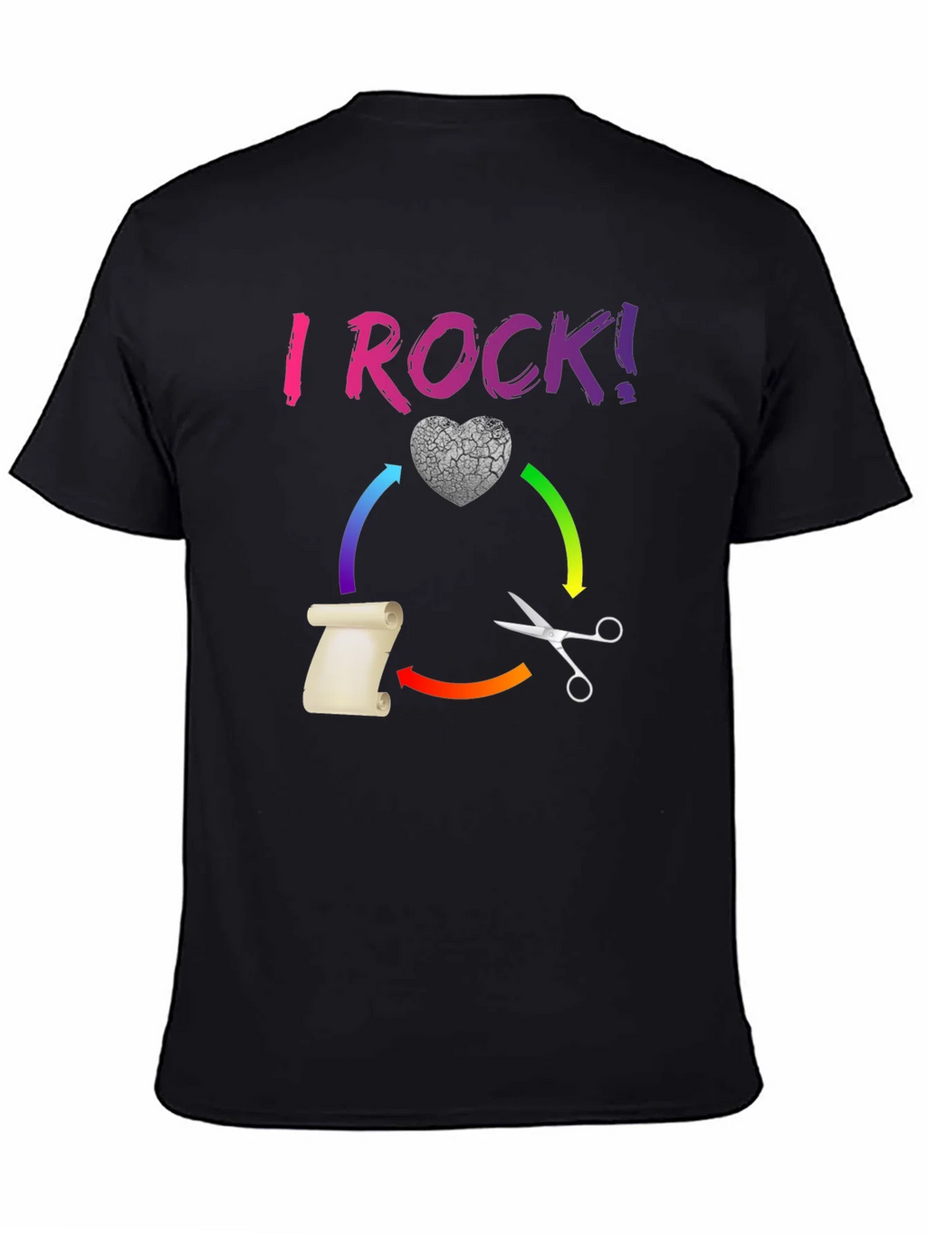 I ROCK! Paper Scissors Novelty T-Shirt product image 4