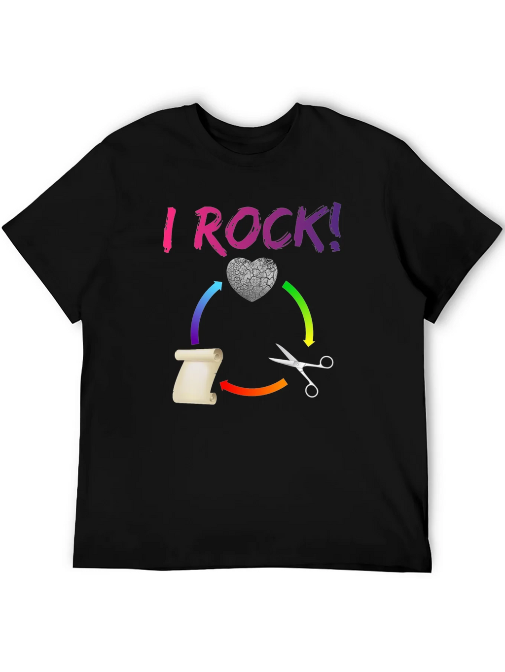 I ROCK! Paper Scissors Novelty T-Shirt product image 5